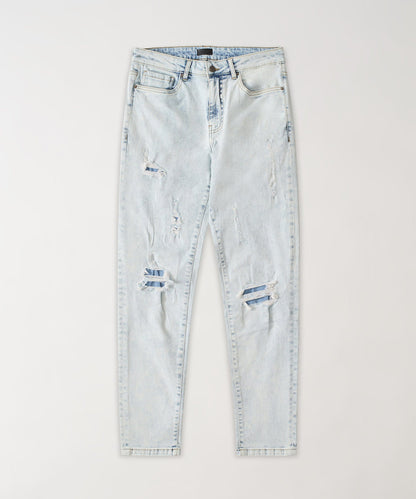 Reason Clothing Smart Buy | Ice Distressed Skinny Jeans - Blue