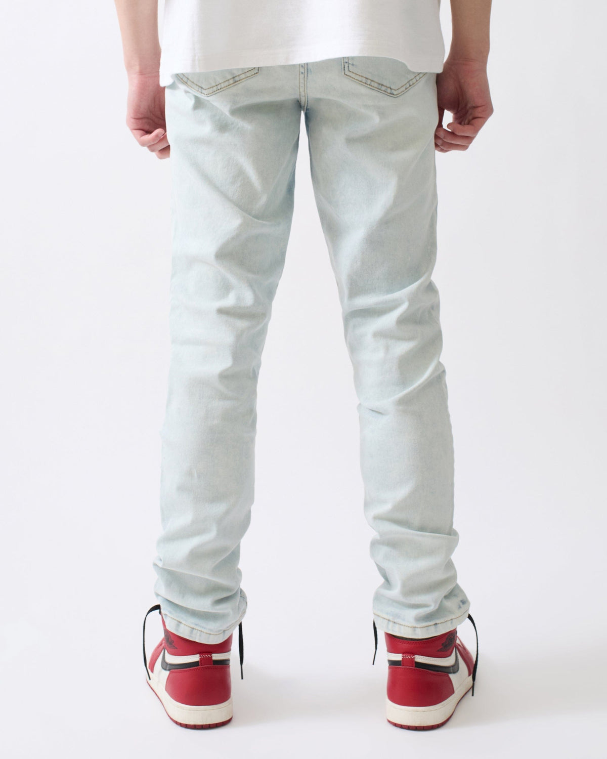 Reason Clothing Smart Buy | Ice Distressed Skinny Jeans - Blue