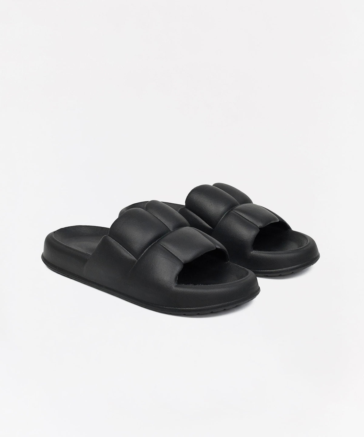 Reason Clothing Smart Buy | Weave Padded Slides - Black