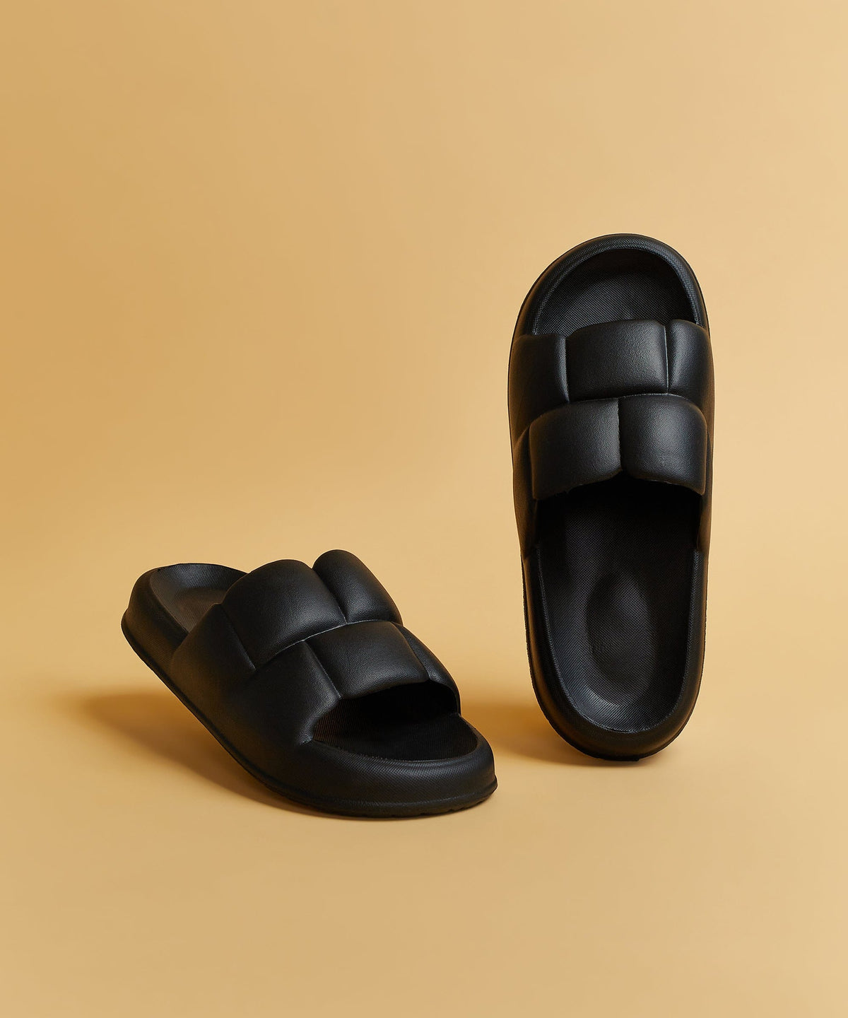 Reason Clothing Smart Buy | Weave Padded Slides - Black