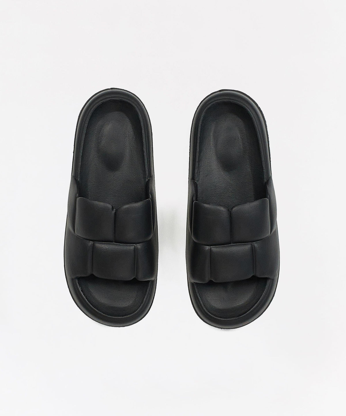 Reason Clothing Smart Buy | Weave Padded Slides - Black