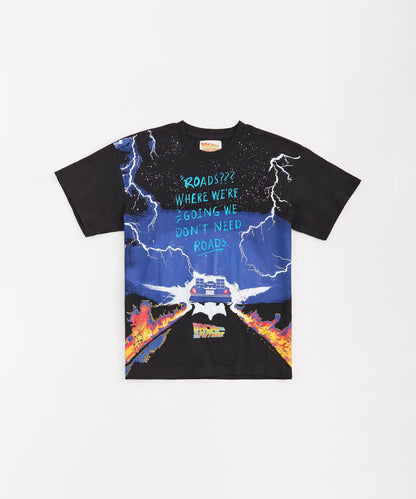 Reason Clothing Special Offer | Back To The Future Roads Tee - Black