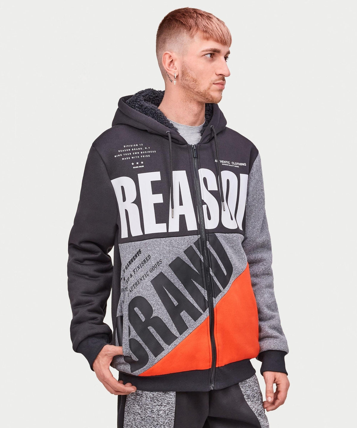 Reason Clothing Exclusive | Brad Zip Up Sherpa Hoodie