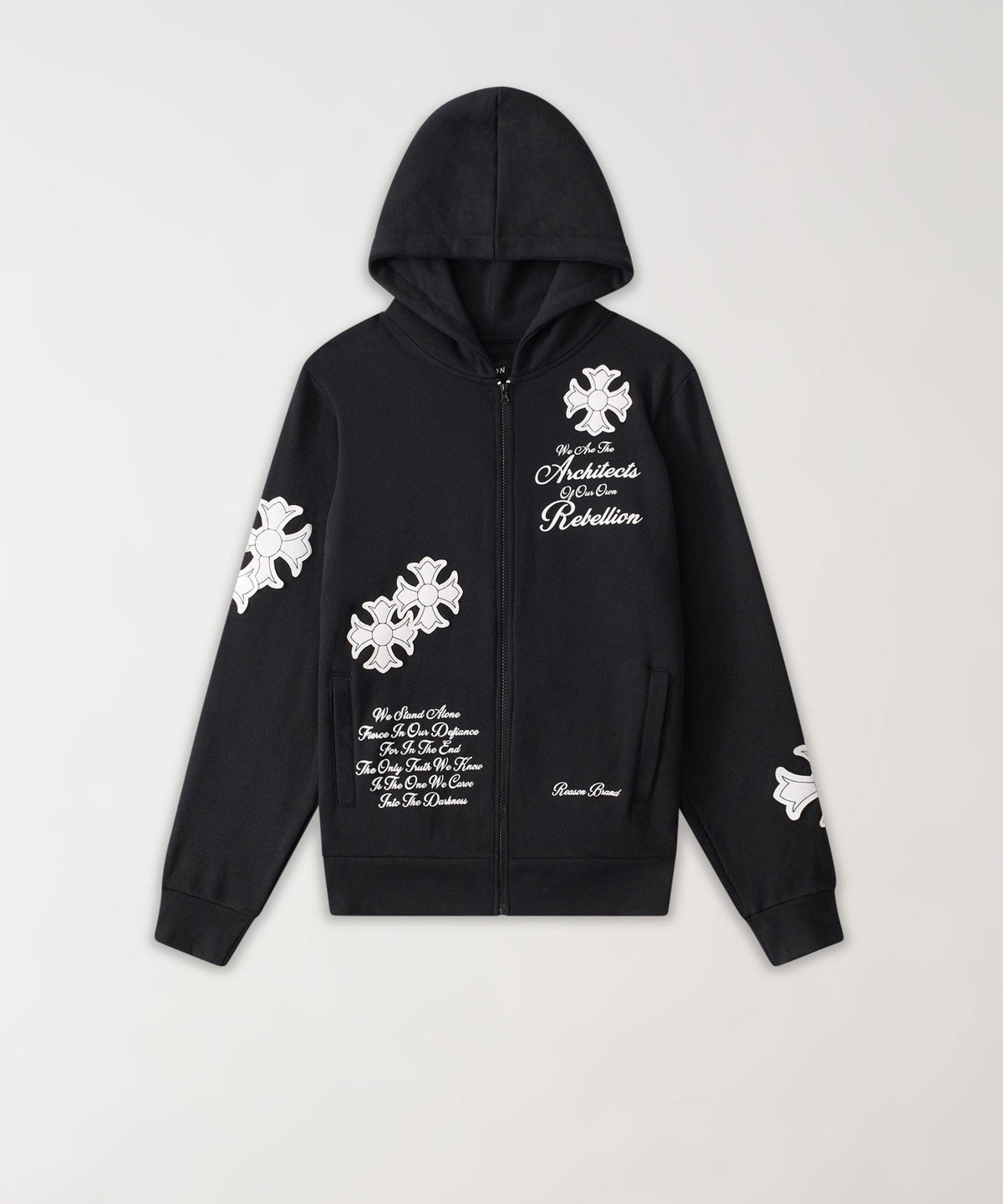 Reason Clothing Top Pick | Rebellion ZIP Up Hoodie - Black