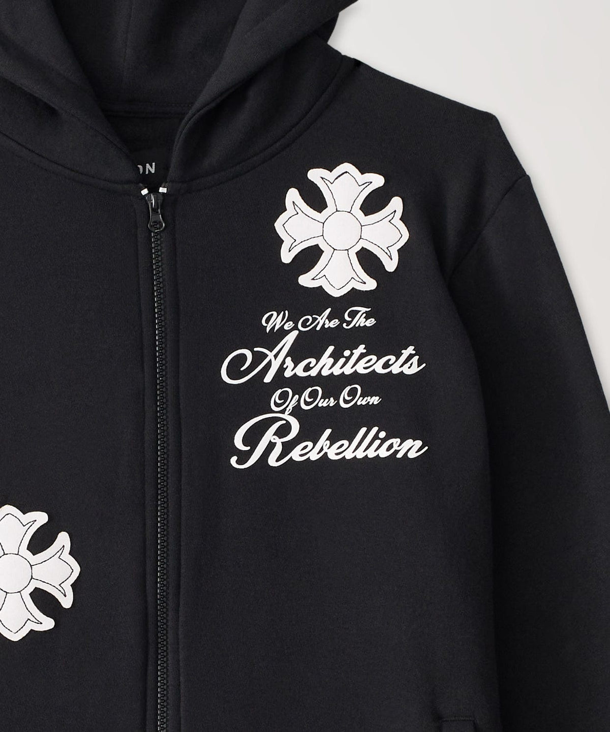 Reason Clothing Top Pick | Rebellion ZIP Up Hoodie - Black