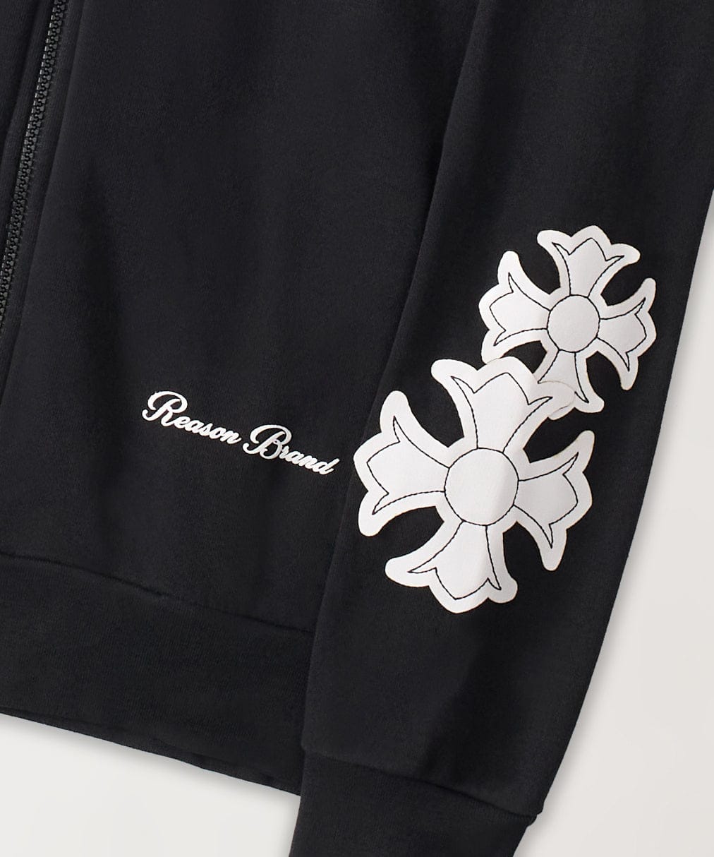 Reason Clothing Top Pick | Rebellion ZIP Up Hoodie - Black