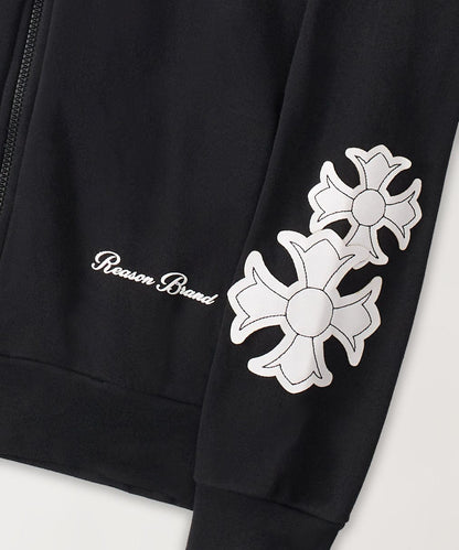 Reason Clothing Top Pick | Rebellion ZIP Up Hoodie - Black