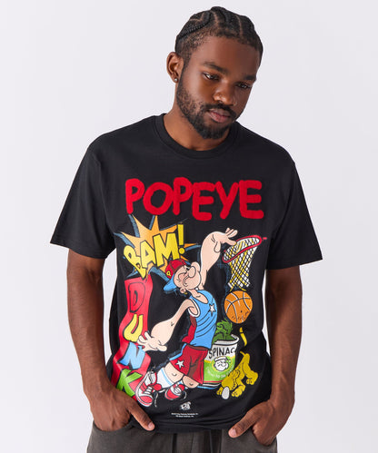 Reason Clothing Best Seller | Popeye Applique Short Sleeve Tee - Black