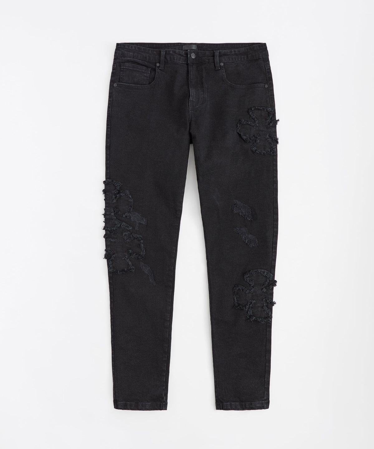 Reason Clothing Recommended | Chaos Distressed Skinny Jeans - Black