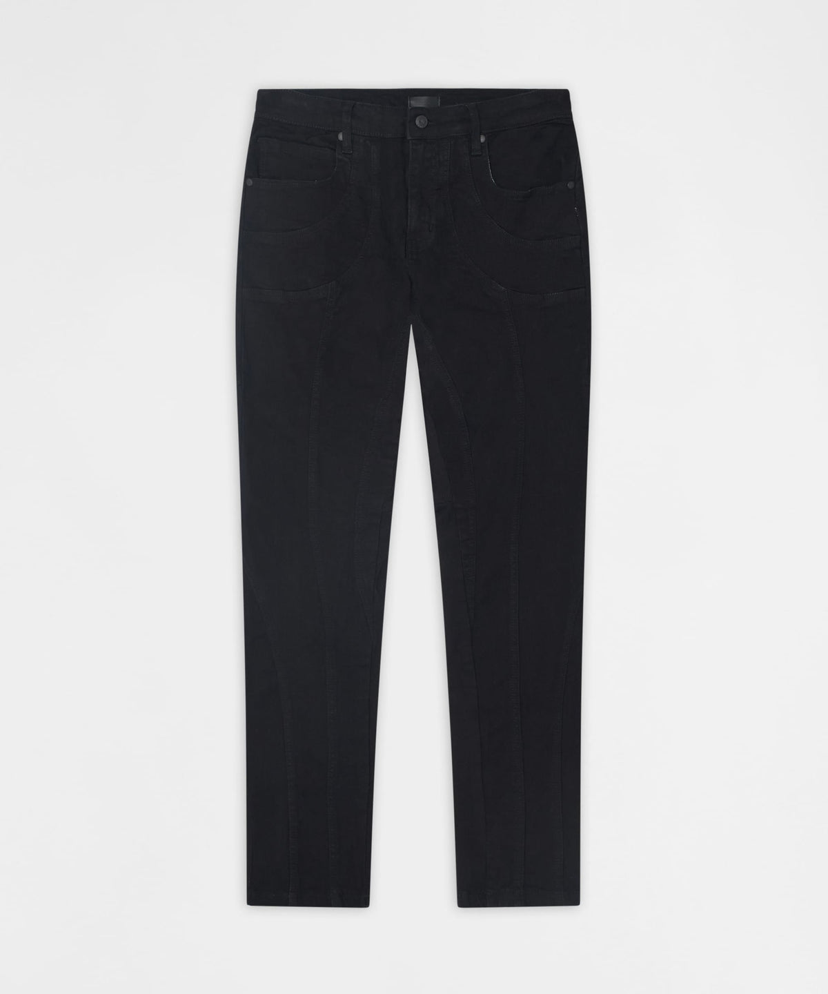 Reason Clothing Latest | Classic Panel Skiny Jeans - Black
