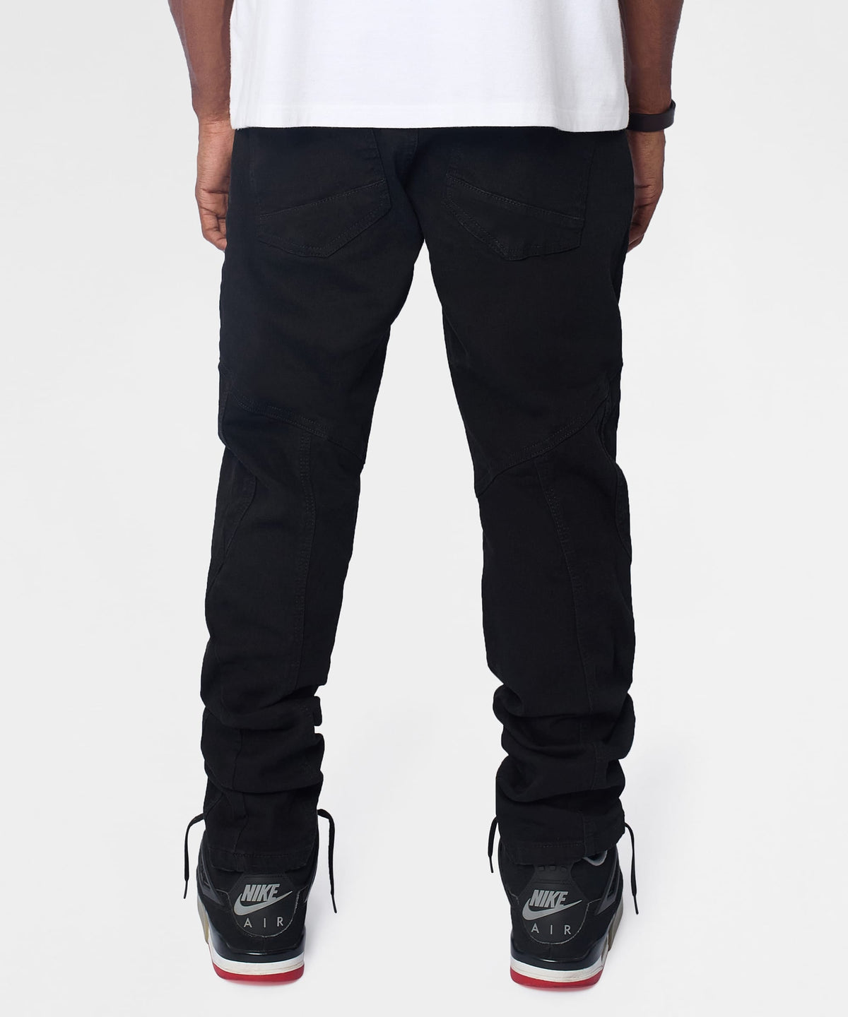 Reason Clothing Latest | Classic Panel Skiny Jeans - Black