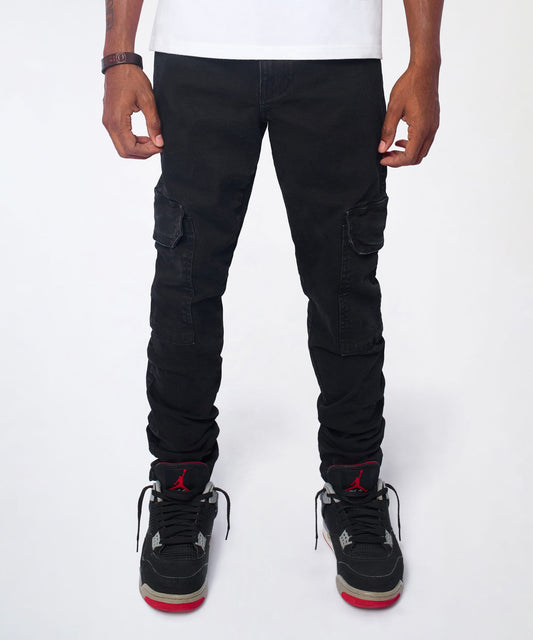 Reason Clothing Essential | Classic Cargo Pants - Black