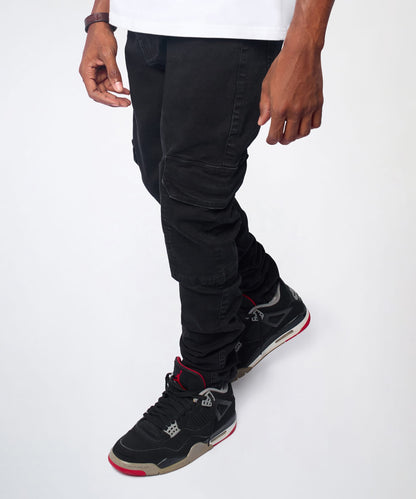 Reason Clothing Essential | Classic Cargo Pants - Black