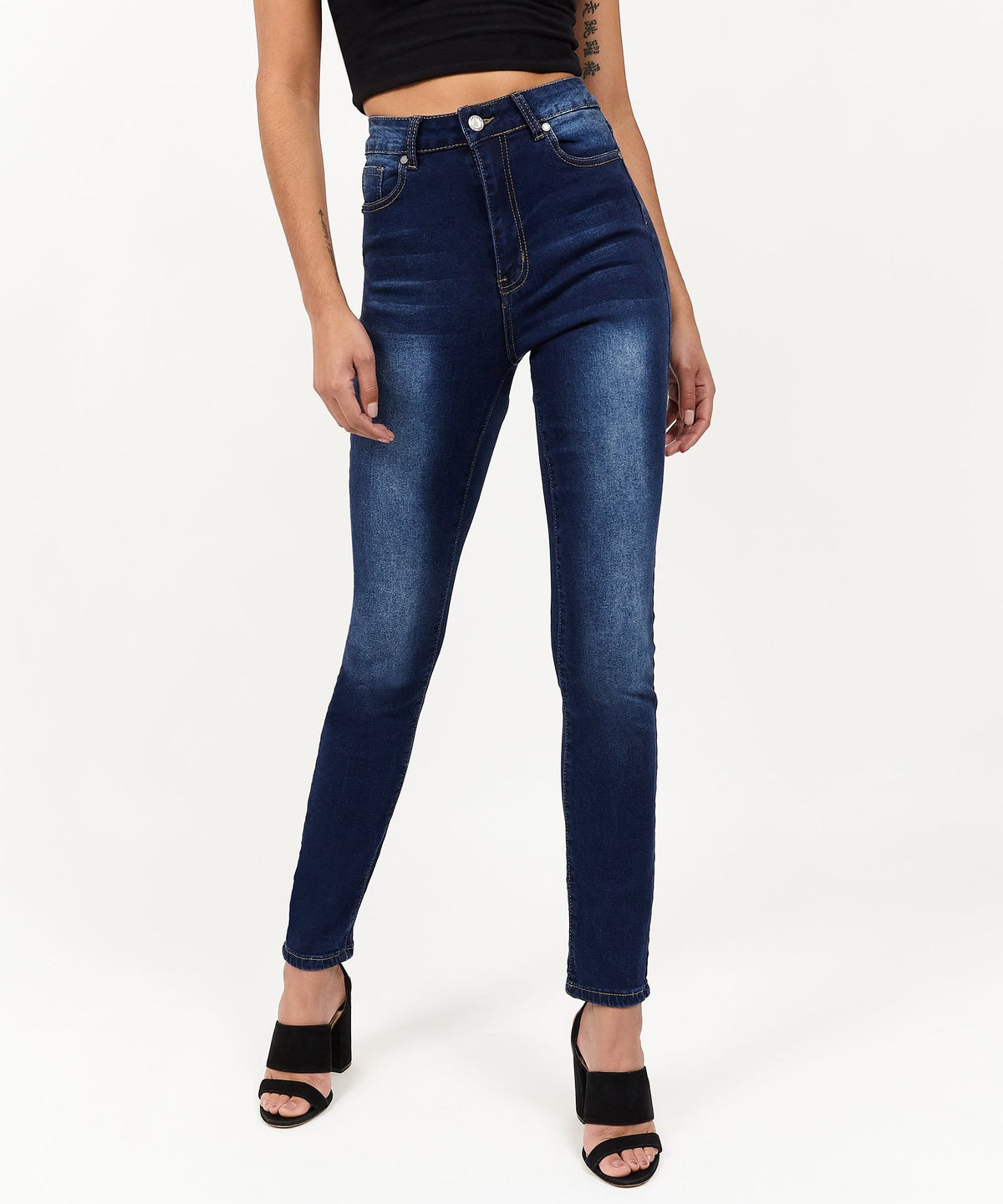 Reason Clothing Essential | Womens Emma Dark Wash Slim Jeans