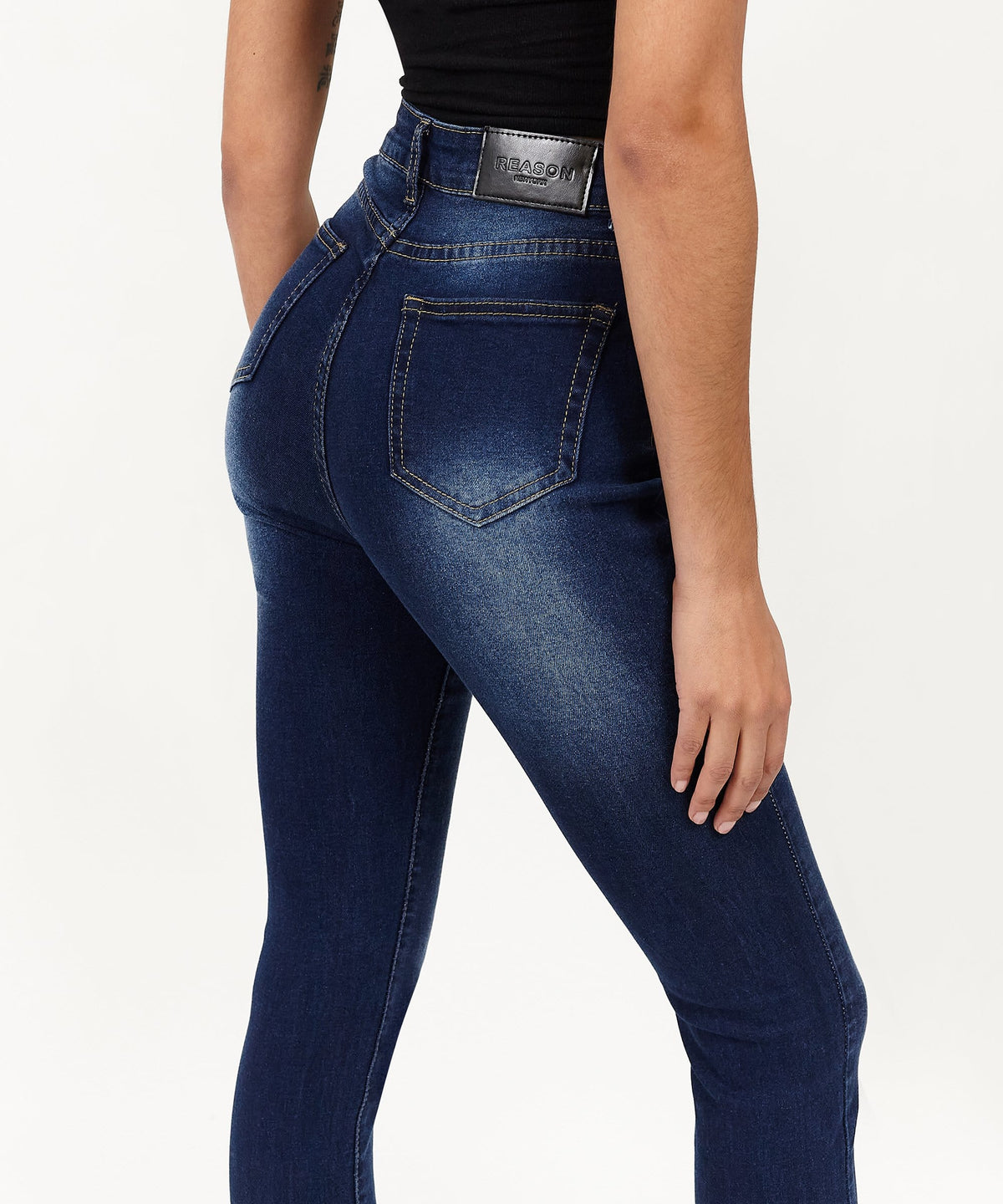 Reason Clothing Essential | Womens Emma Dark Wash Slim Jeans
