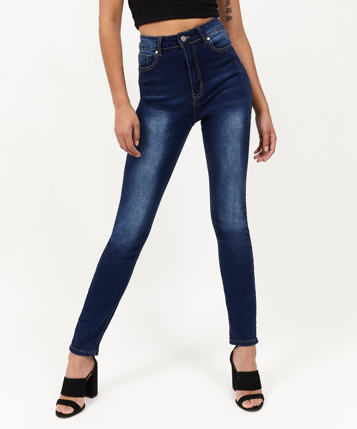 Reason Clothing Essential | Womens Emma Dark Wash Slim Jeans