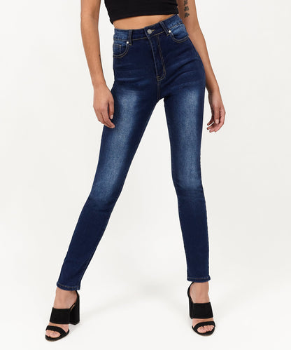 Reason Clothing Essential | Womens Emma Dark Wash Slim Jeans