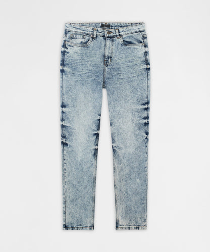 Reason Clothing New | Washed Ripped Denim Pants - Blue