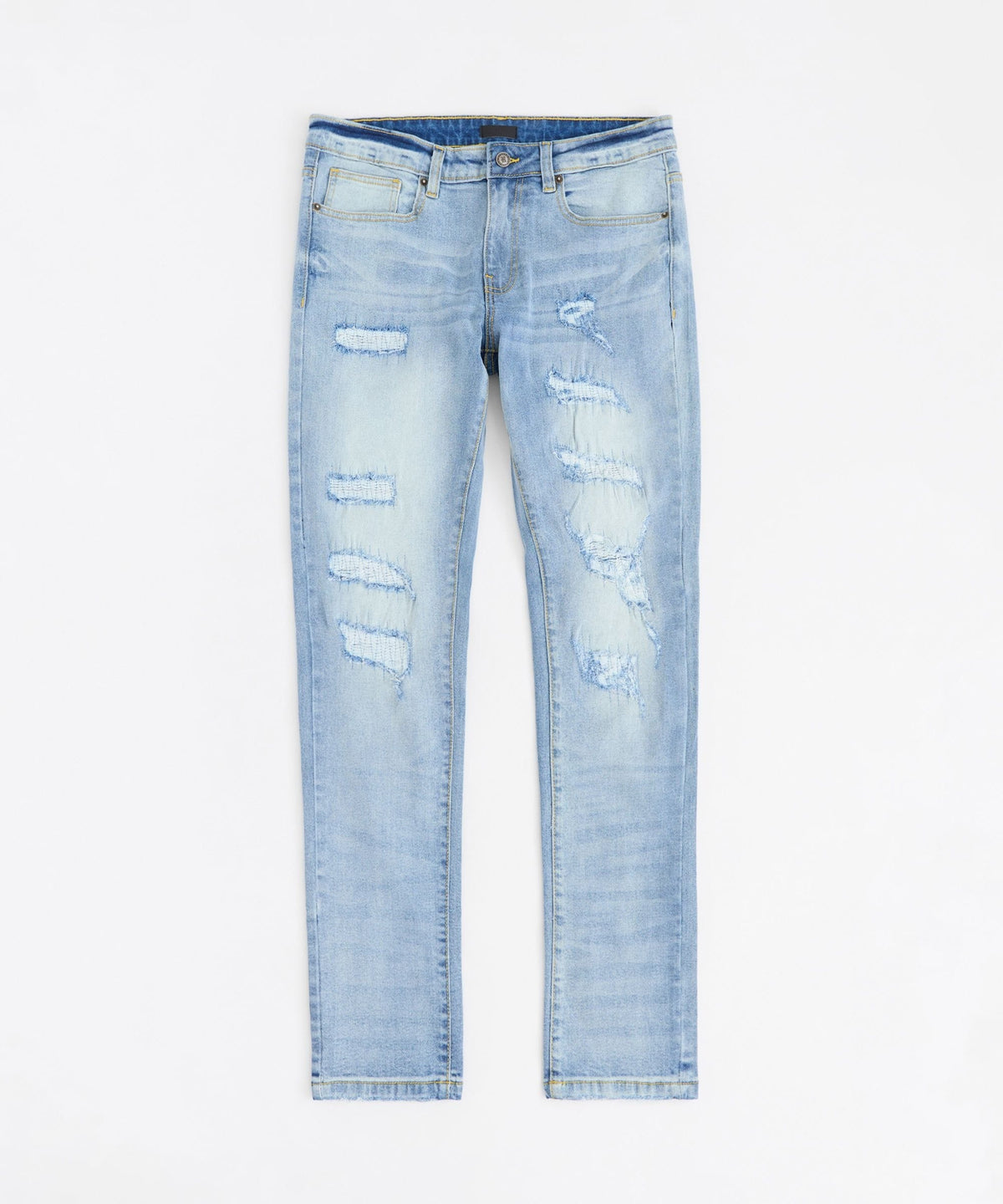 Reason Clothing Everyday | Plus Size Ripped Denim Jeans - Blue