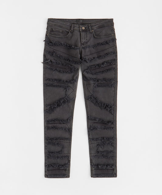 Reason Clothing Premium | Plus Size Light Washed Jeans - Dark Grey