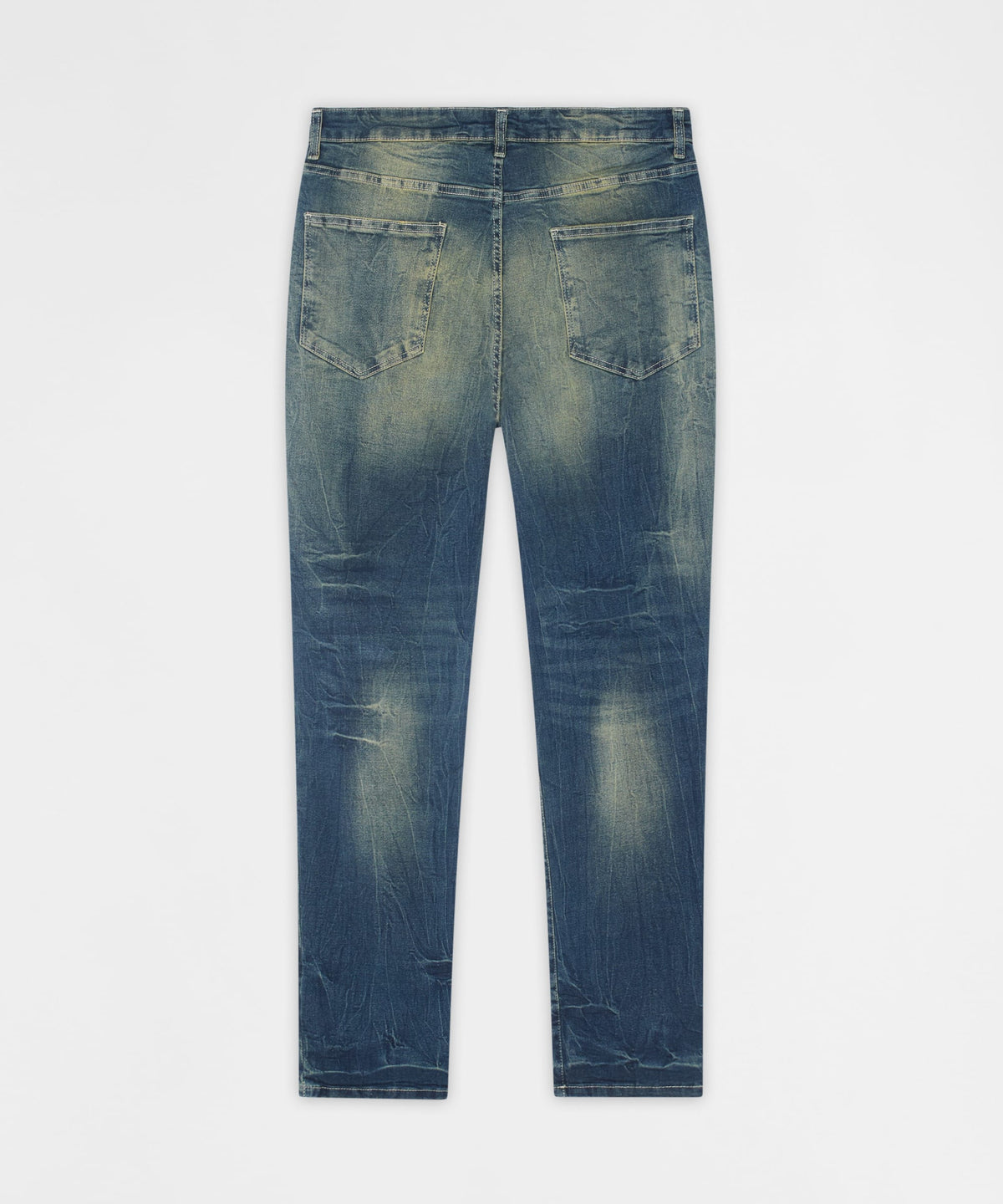 Reason Clothing Featured | Men's Skinny Ripped Denim Pant - Medium Blue