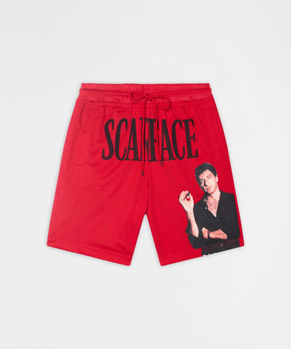 Reason Clothing Discount | Scarface Old English Mesh Short - Red