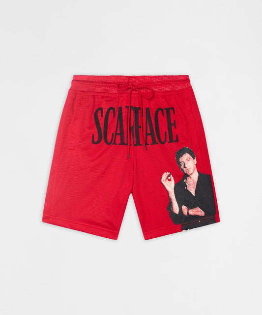 Reason Clothing Discount | Scarface Old English Mesh Short - Red