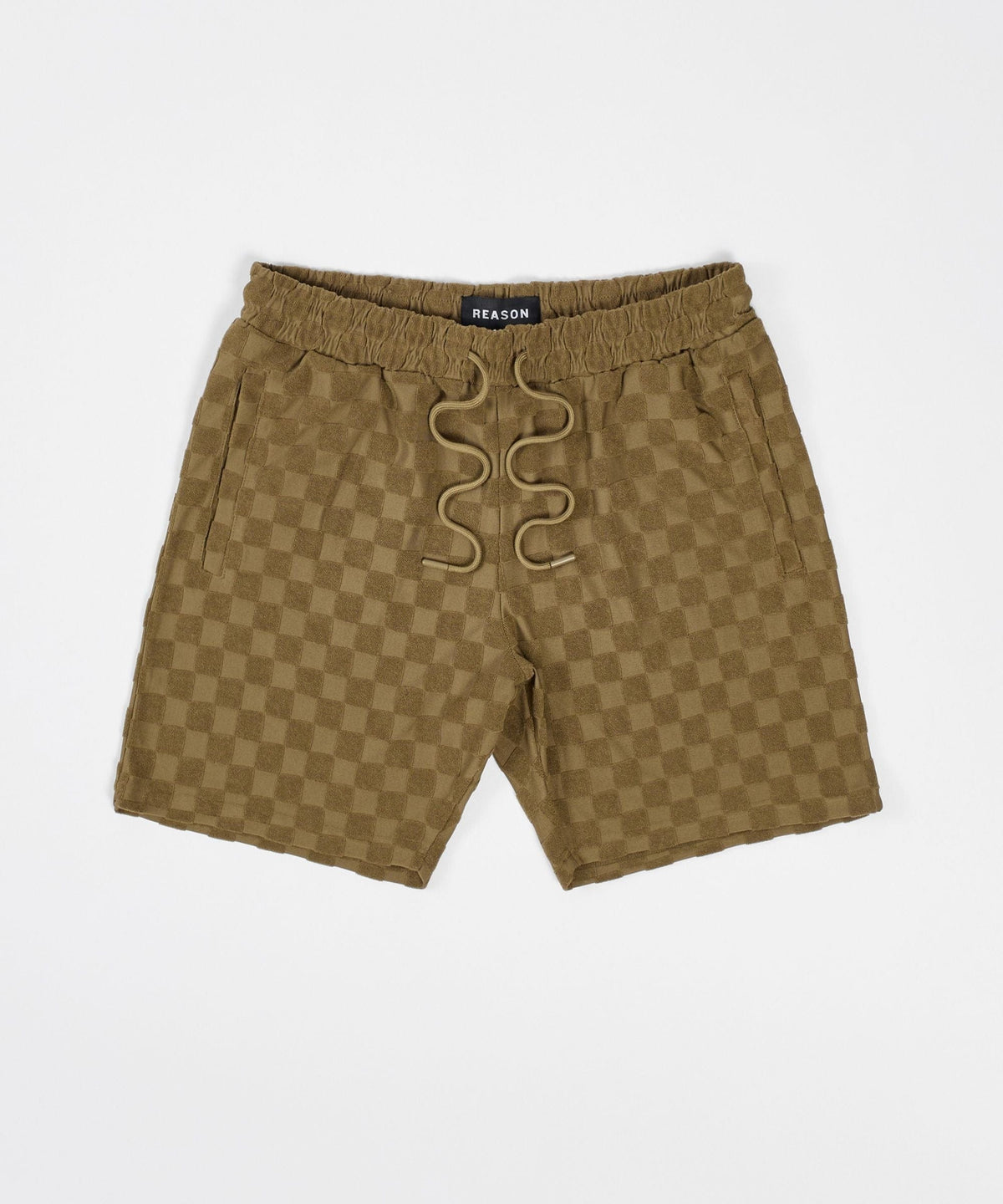 Reason Clothing Top Pick | Checkerboard Towel Shorts - Brown
