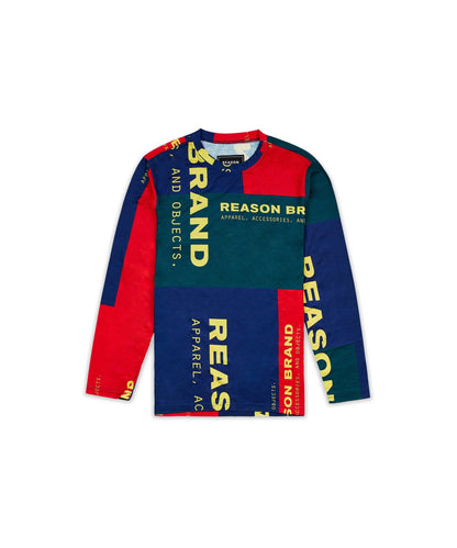 Reason Clothing Customer Favorite | Arseno Multi Color Long Sleeve Logo Tee