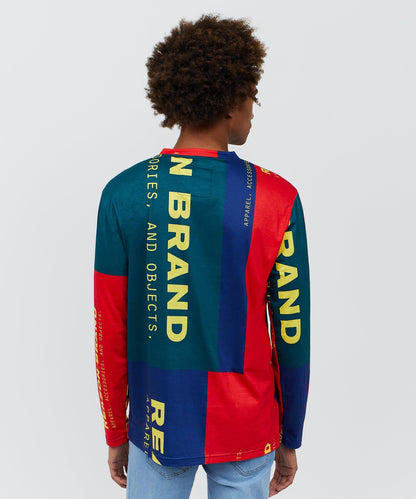 Reason Clothing Customer Favorite | Arseno Multi Color Long Sleeve Logo Tee
