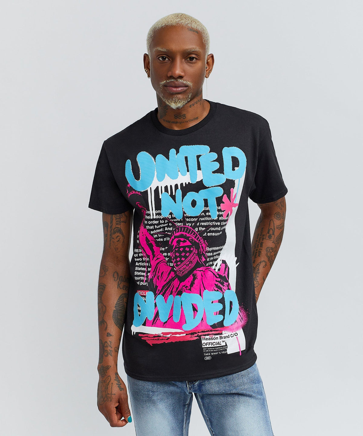 Reason Clothing Deals | Not Divided Tee - Black