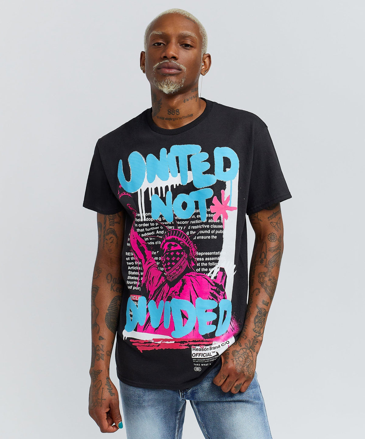 Reason Clothing Deals | Not Divided Tee - Black