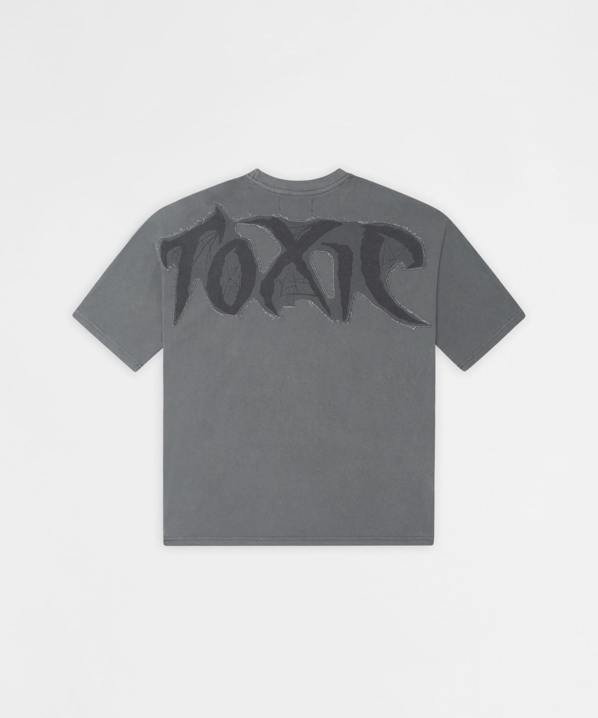 Reason Clothing Quality | Toxic Spiderwebs Applique Short Sleeve Tee - Charcoal