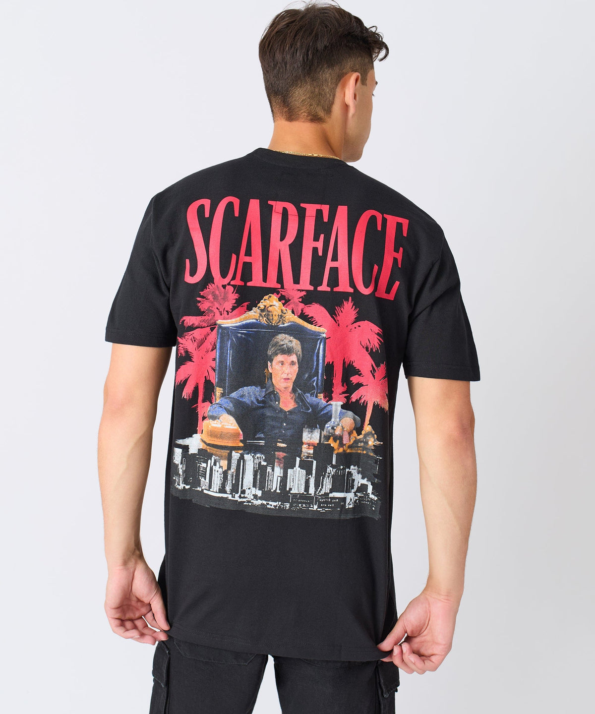 Reason Clothing Best Seller | Scarface City Embroidered Short Sleeve Tee - Black