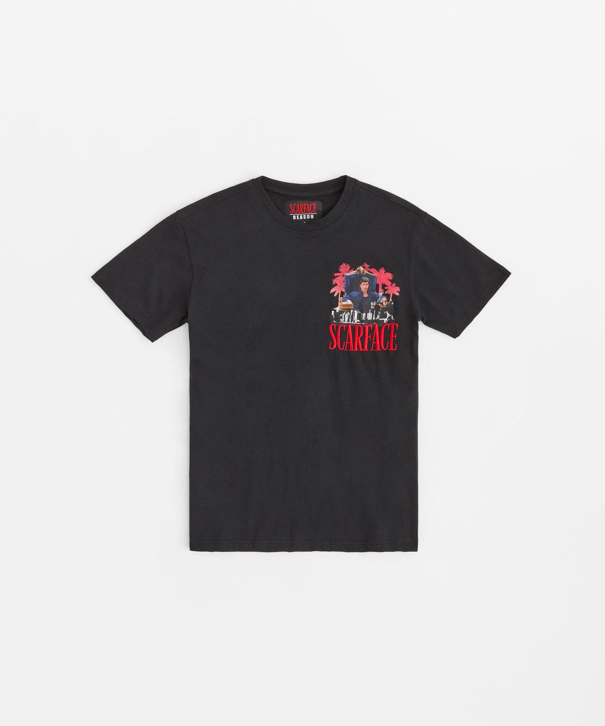 Reason Clothing Best Seller | Scarface City Embroidered Short Sleeve Tee - Black