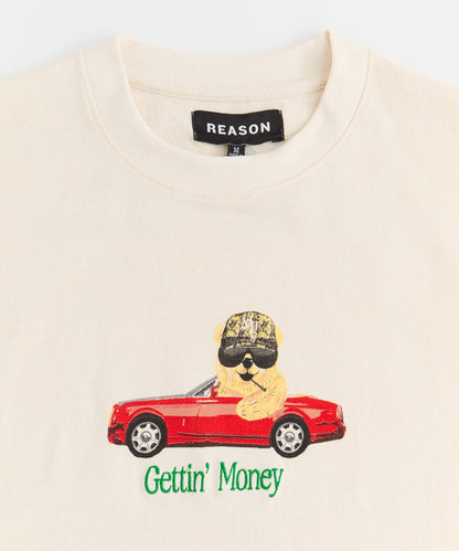 Reason Clothing Hot Sale | Cruisin Cub Embroidered Short Sleeve Tee - Cream