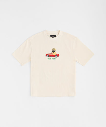 Reason Clothing Hot Sale | Cruisin Cub Embroidered Short Sleeve Tee - Cream