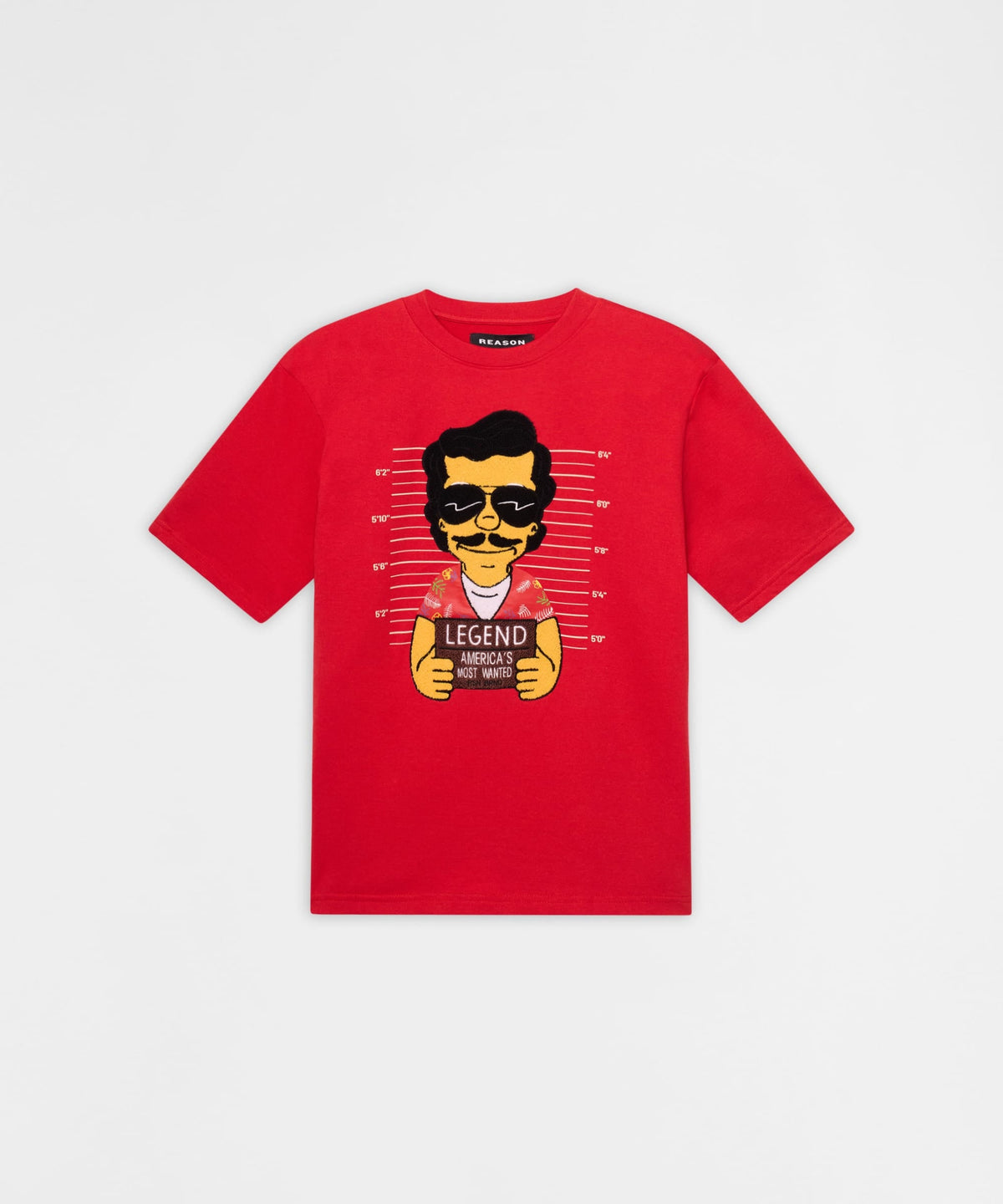 Reason Clothing Everyday | Pablo Mugshot Heavy Terry Short Sleeve Tee - Red