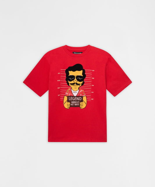 Reason Clothing Everyday | Pablo Mugshot Heavy Terry Short Sleeve Tee - Red