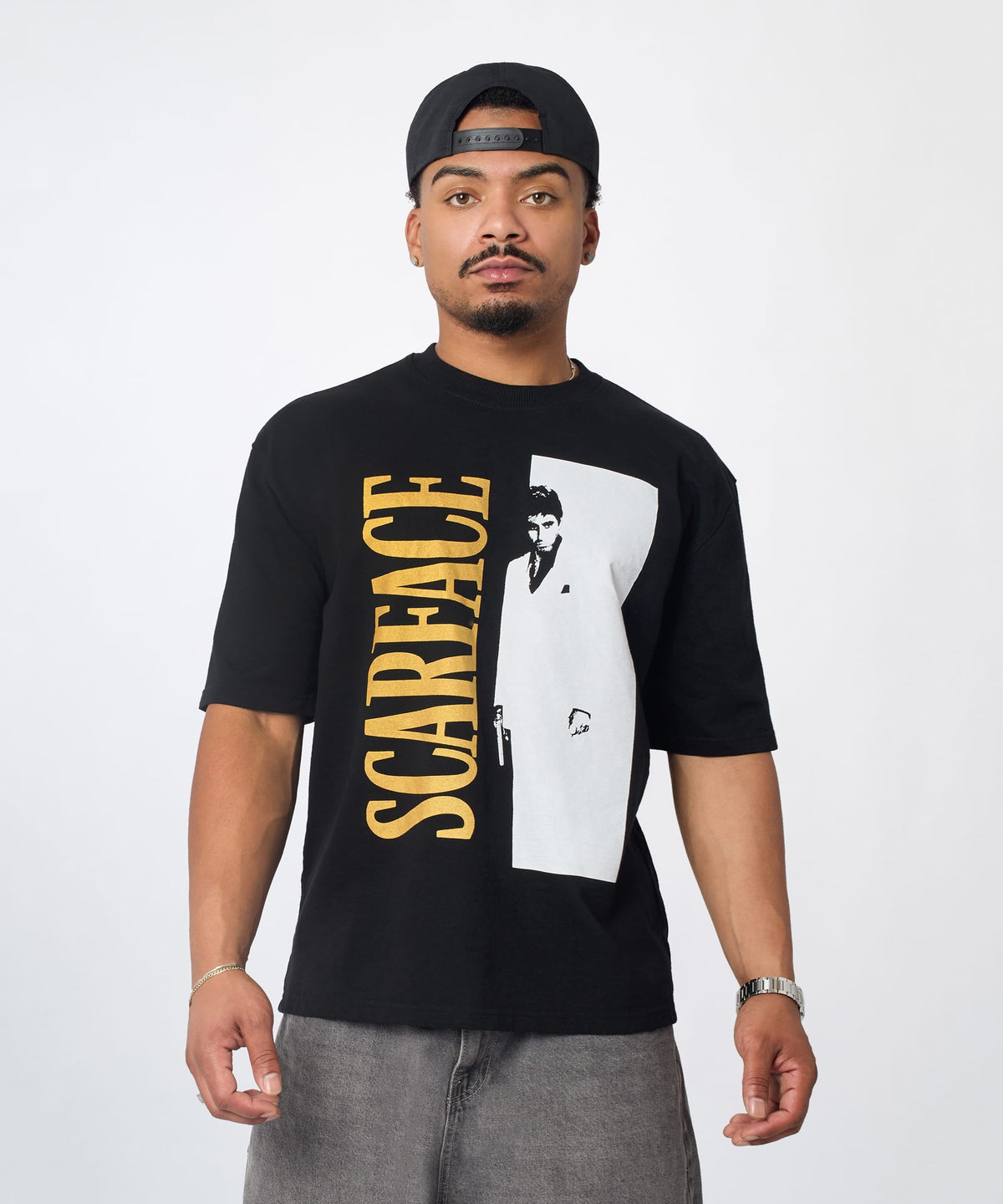 Reason Clothing Everyday | Scarface Gold Foil Short Sleeve Tee - Black