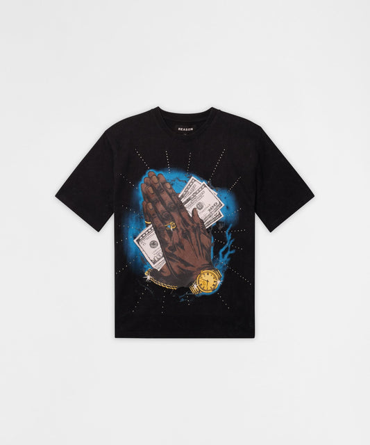 Reason Clothing Smart Buy | Blessings Short-Sleeve Tee - Washed Black