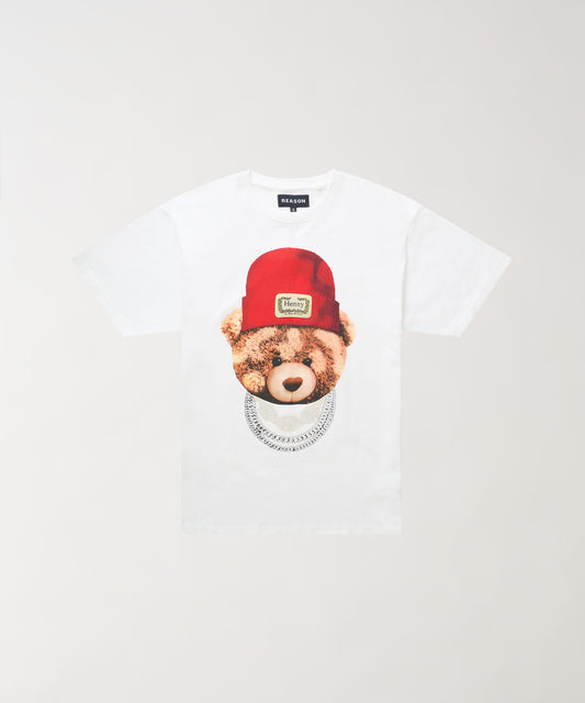 Reason Clothing Latest | Henny Rhinestone Short Sleeve Tee - White