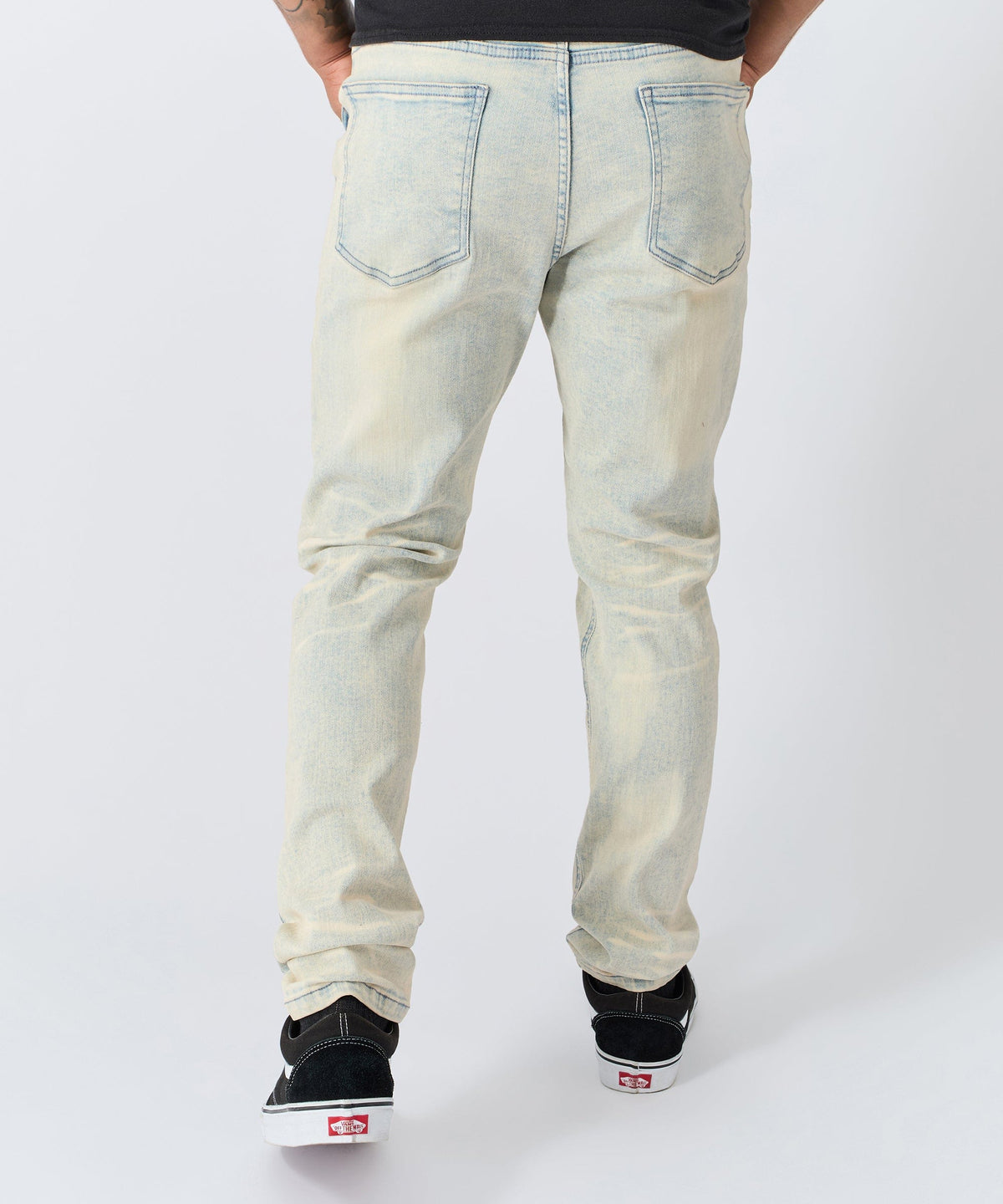 Reason Clothing Quality | Distressed Rip and Frayed Denim - Light Blue