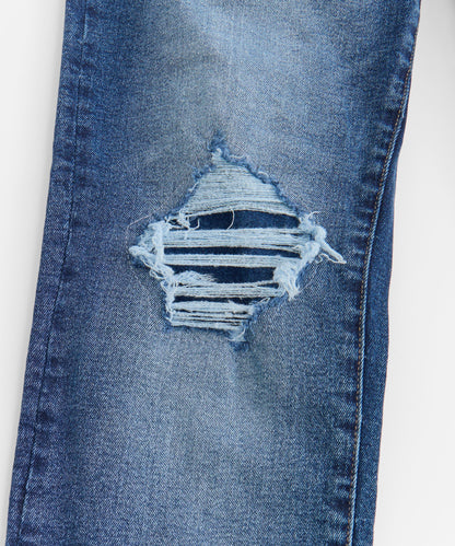 Reason Clothing Featured | Plus Size Starburst Studded Skinny Jeans - Blue