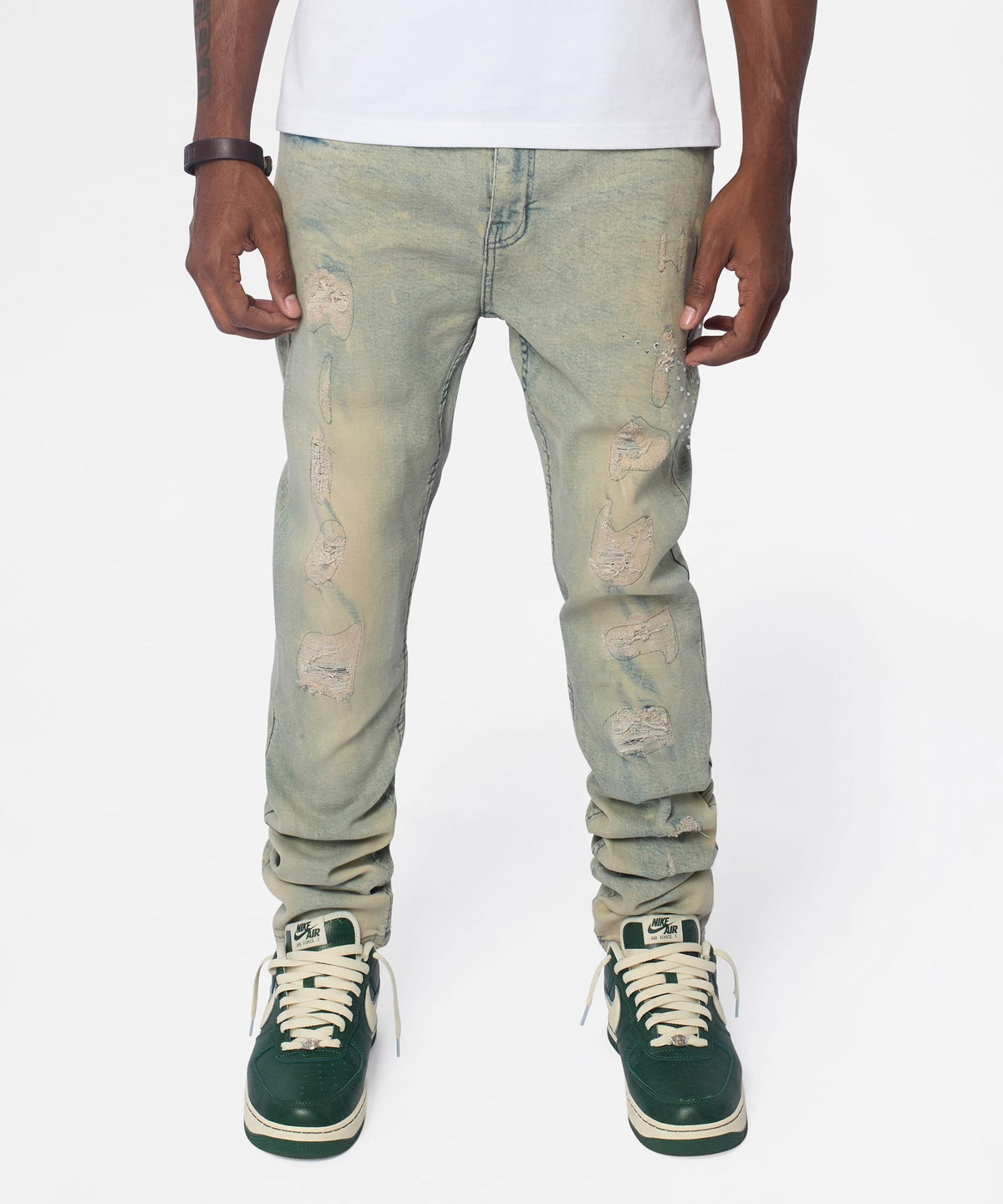 Reason Clothing Recommended | Skinny Fit Denim Pant - Dark Blue