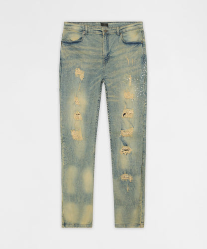 Reason Clothing Recommended | Skinny Fit Denim Pant - Dark Blue