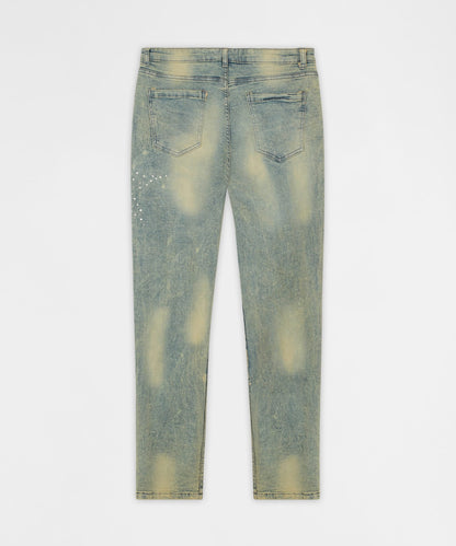 Reason Clothing Recommended | Skinny Fit Denim Pant - Dark Blue