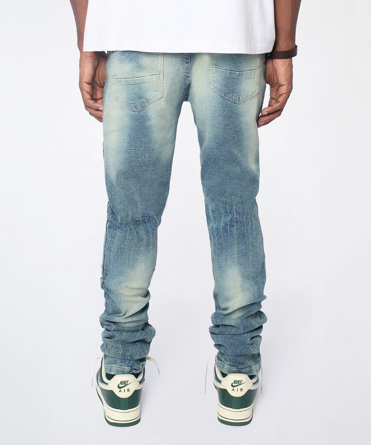 Reason Clothing Quality | Road Rage Distressed Skinny Jeans - Light Blue