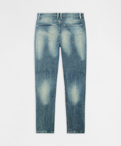 Reason Clothing Quality | Road Rage Distressed Skinny Jeans - Light Blue