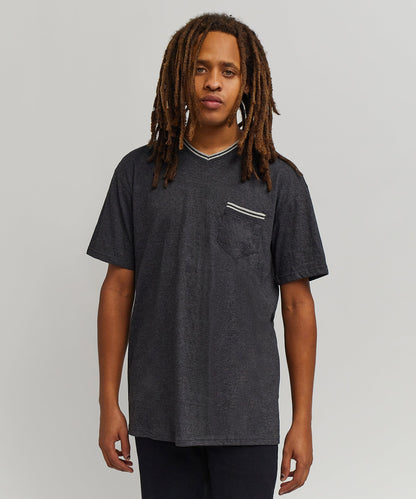 Reason Clothing Quality | Pocket Stripe Contrast V-Neck Tee